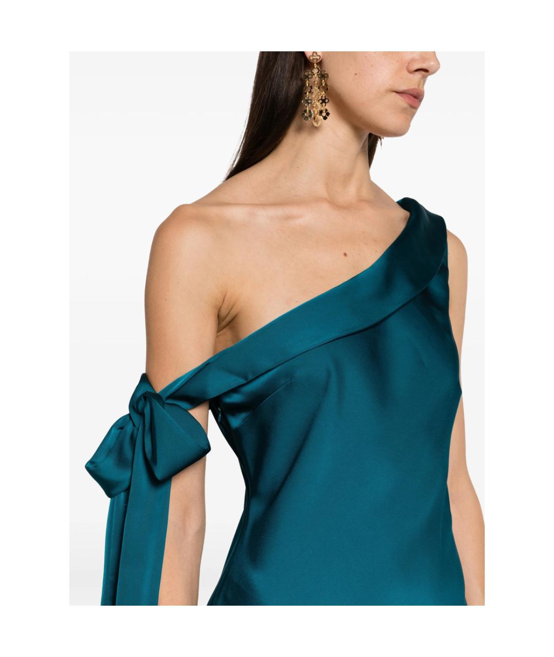 HERVE LEGER Синее полиэстеровое вечернее платье, фото 5