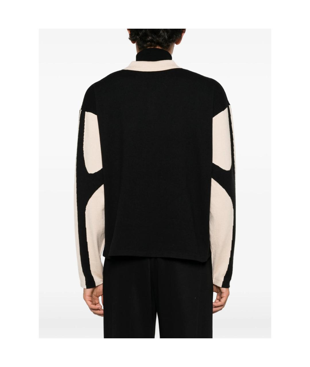 House Of Errors Черное синтетическое поло с длинным рукавом, фото 3