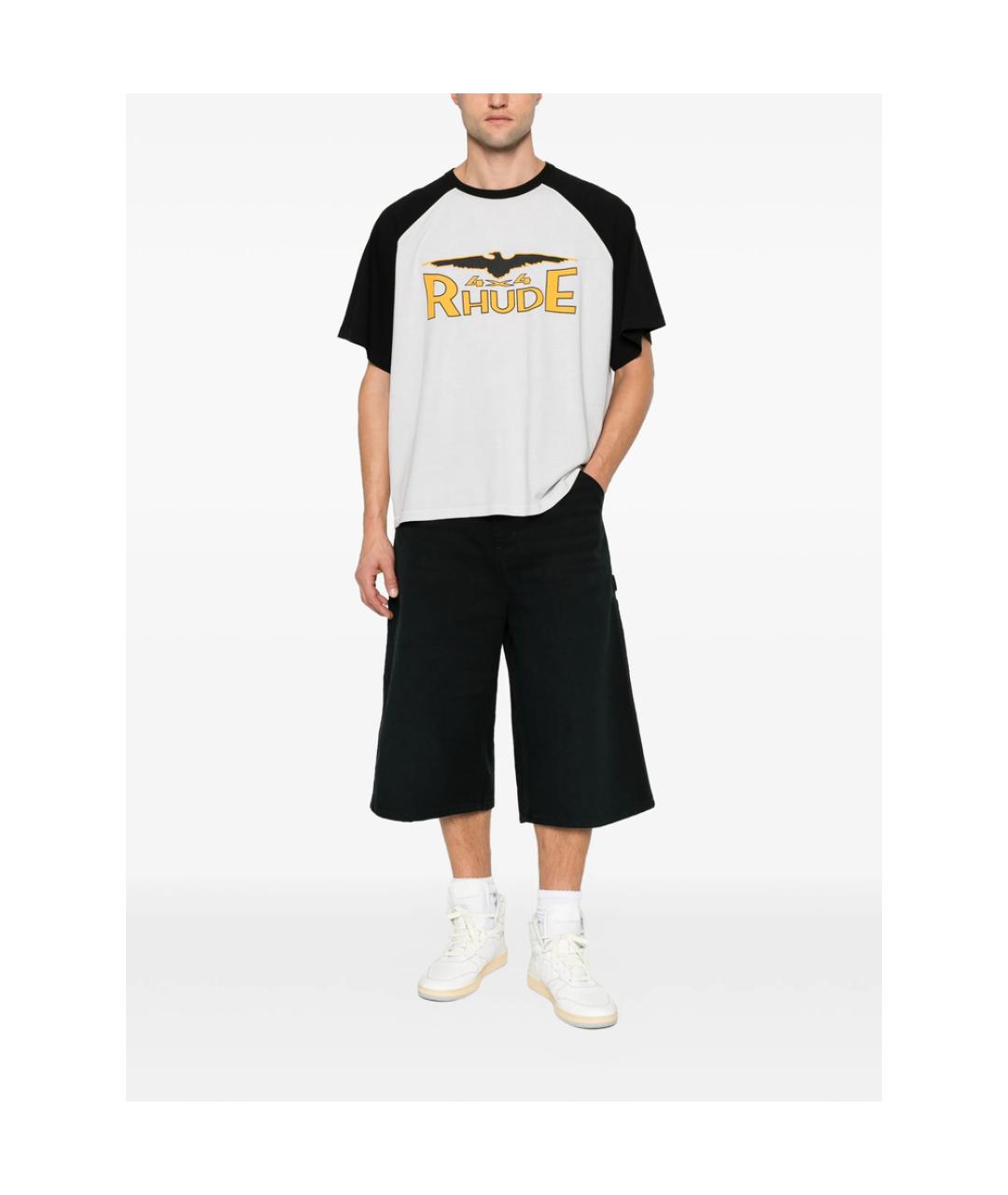 RHUDE Мульти хлопковая футболка, фото 4