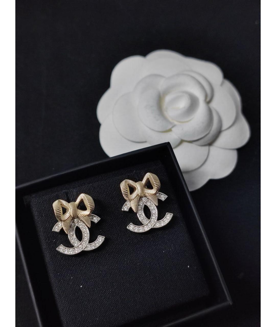 CHANEL Серебряные металлические серьги, фото 4