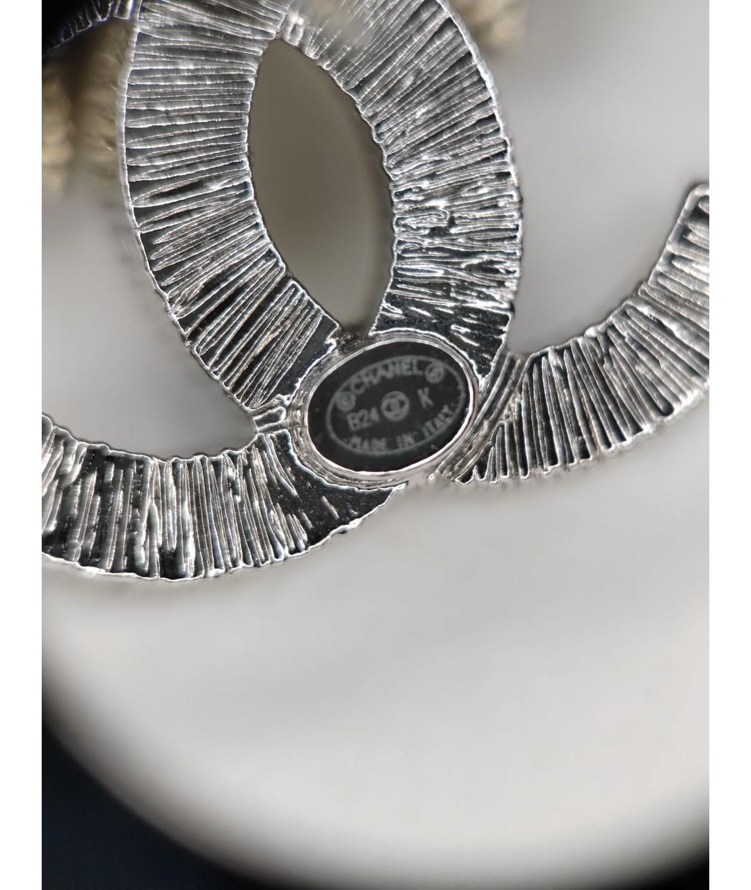 CHANEL Серебряные металлические серьги, фото 2