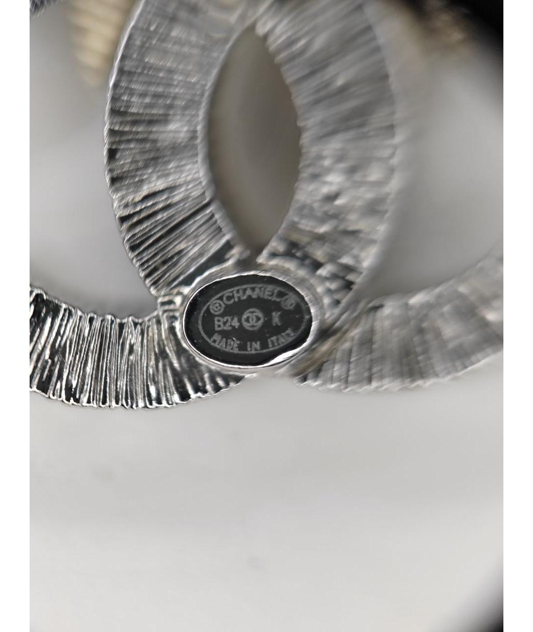 CHANEL Серебряные металлические серьги, фото 3