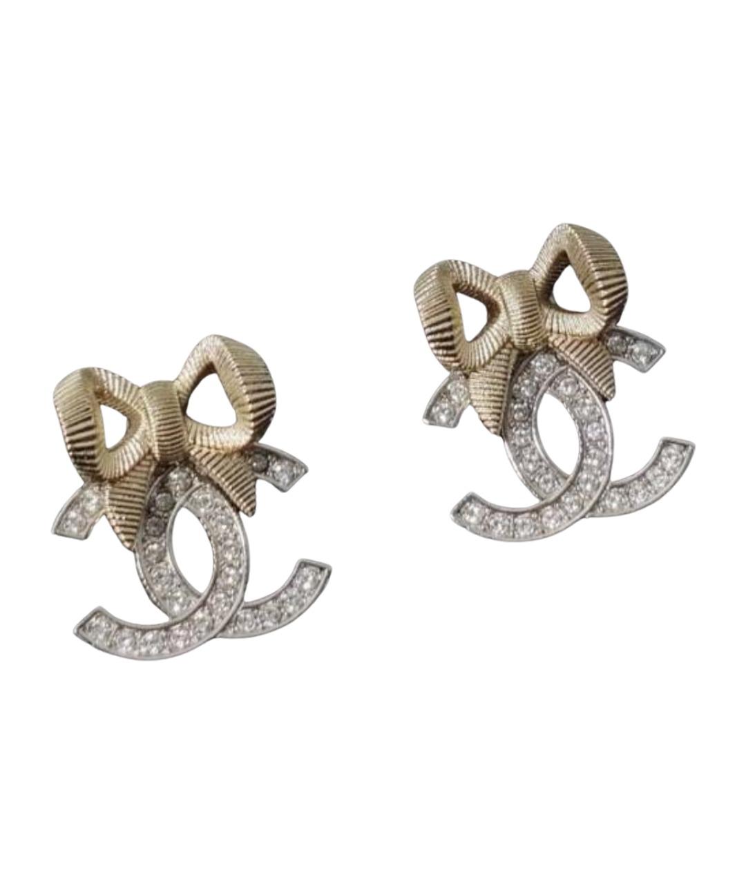 CHANEL Серебряные металлические серьги, фото 1