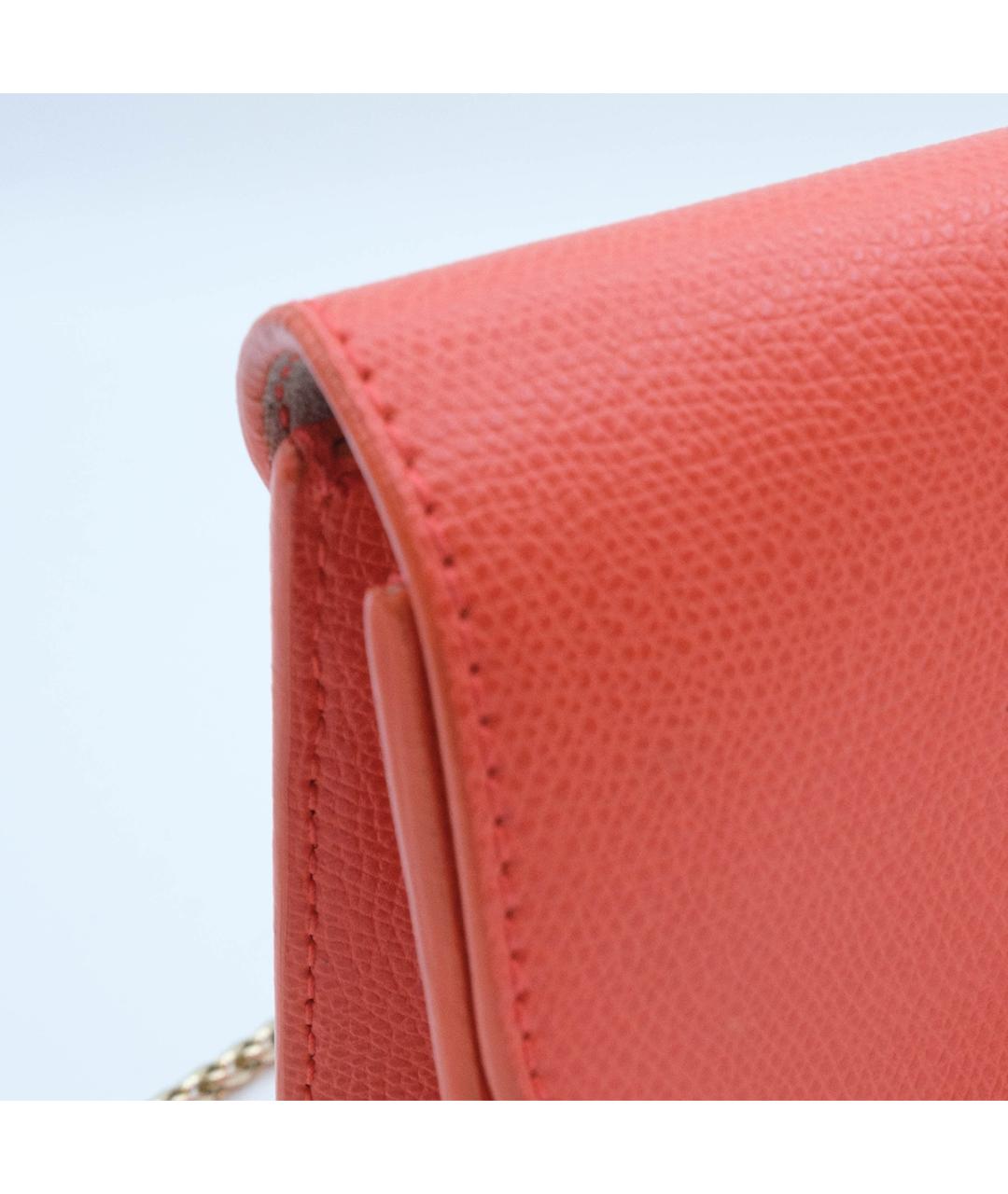 FURLA Оранжевая кожаная сумка через плечо, фото 6