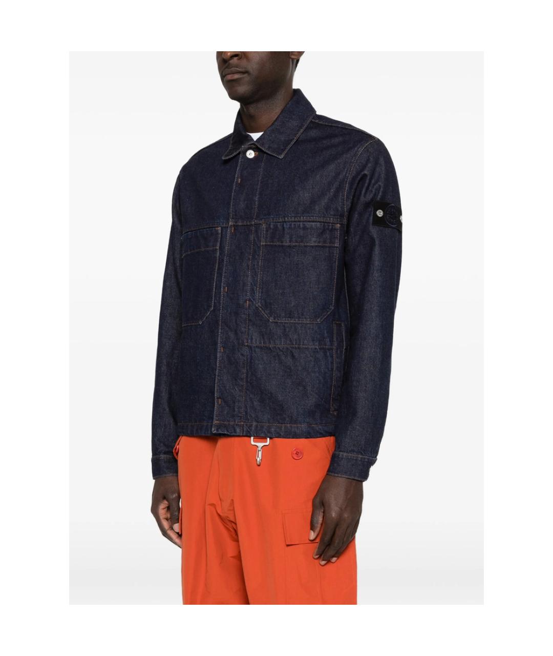 STONE ISLAND Синяя хлопковая куртка, фото 3