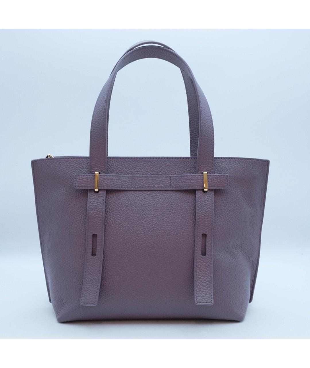 FURLA Фиолетовая кожаная сумка тоут, фото 2