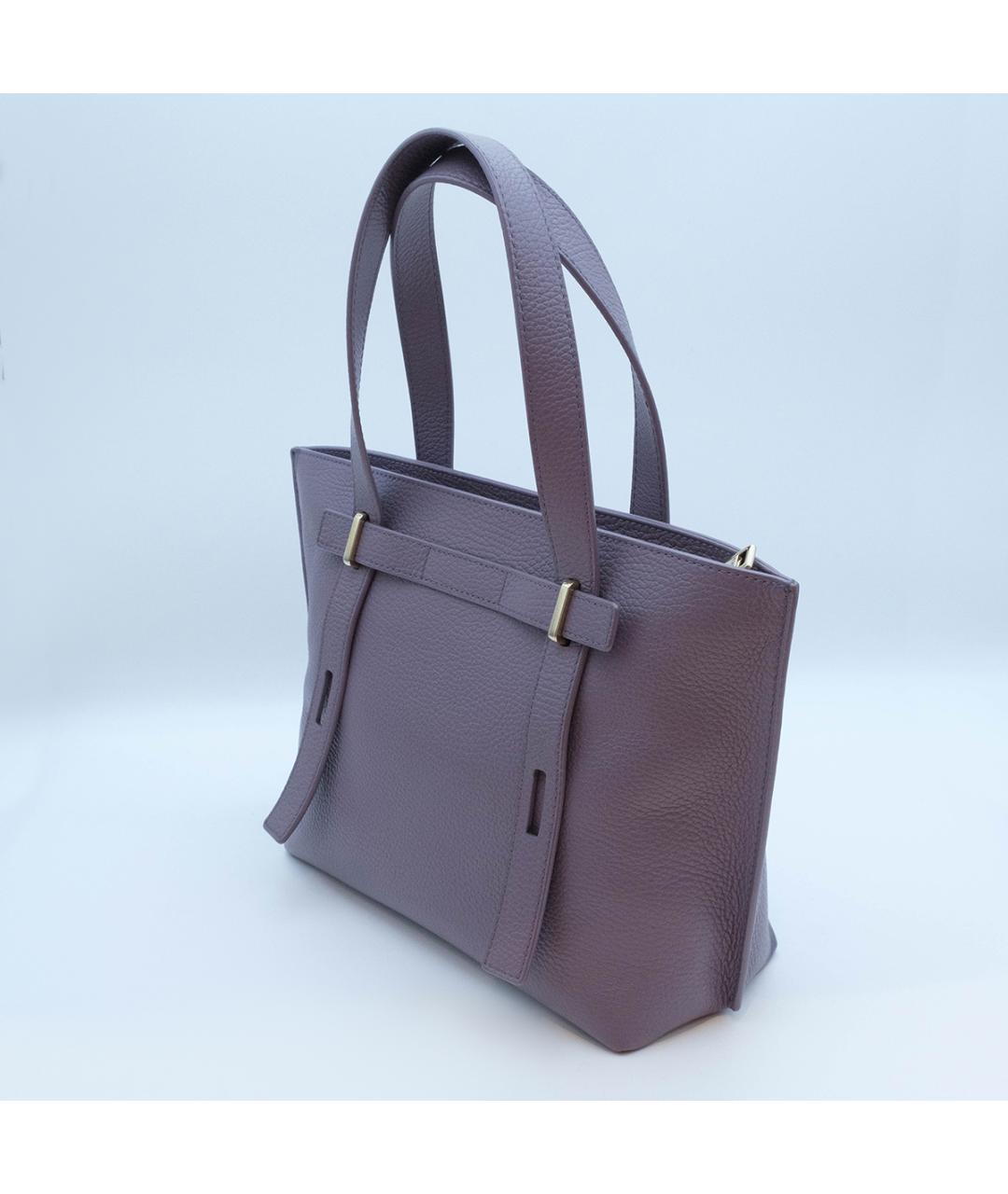 FURLA Фиолетовая кожаная сумка тоут, фото 4
