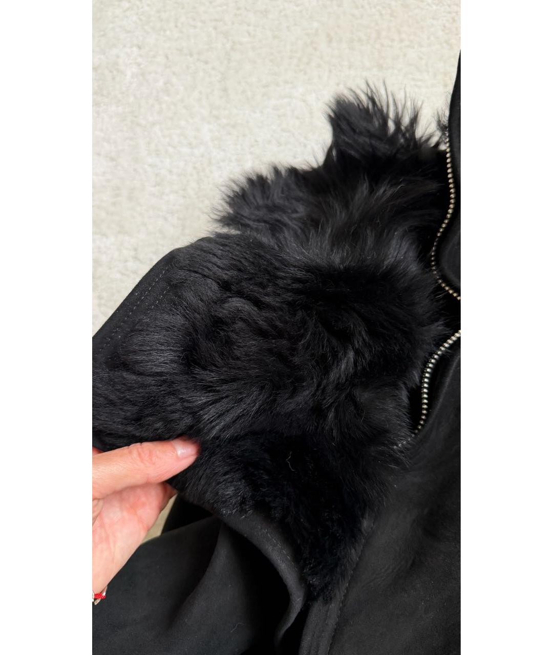 RICK OWENS Черная замшевая дубленка, фото 4