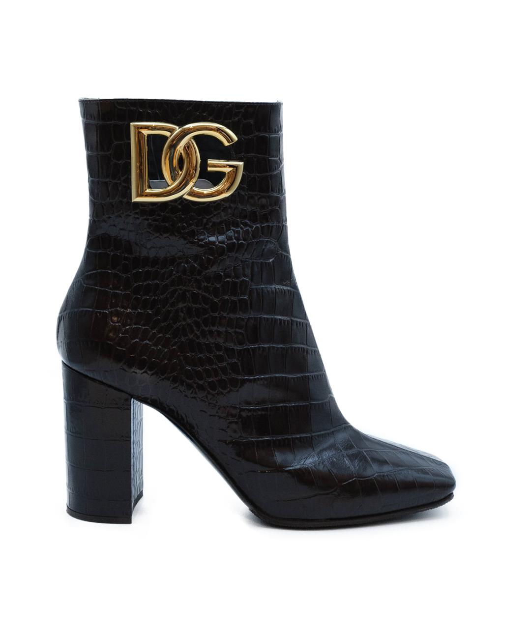 DOLCE&GABBANA Коричневые кожаные ботильоны, фото 7