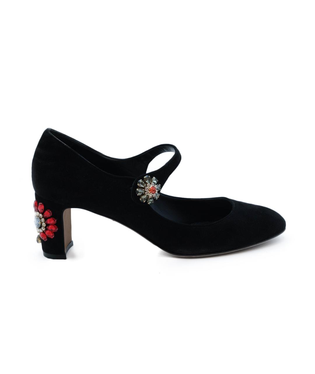DOLCE&GABBANA Черные замшевые туфли, фото 7