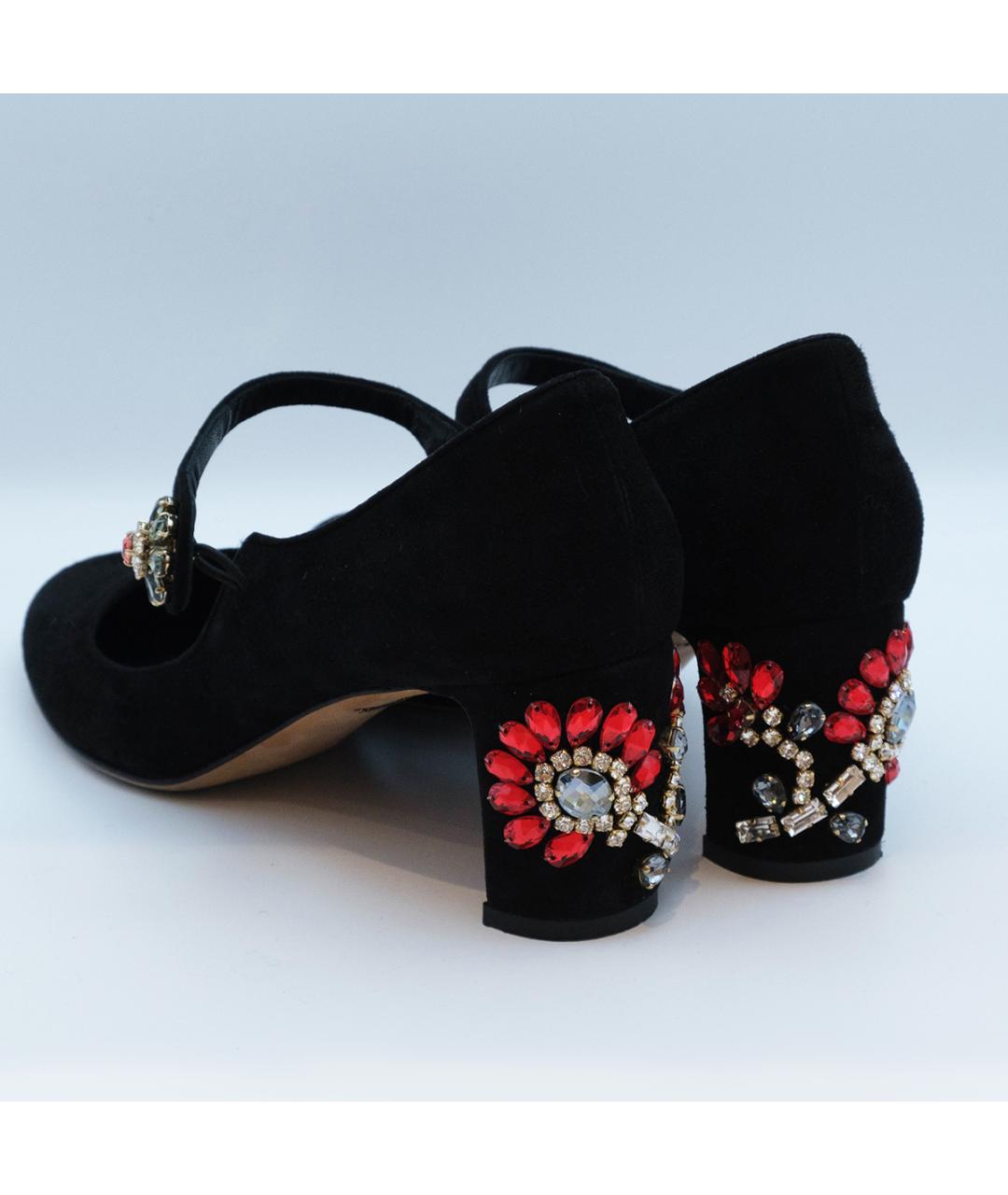 DOLCE&GABBANA Черные замшевые туфли, фото 6