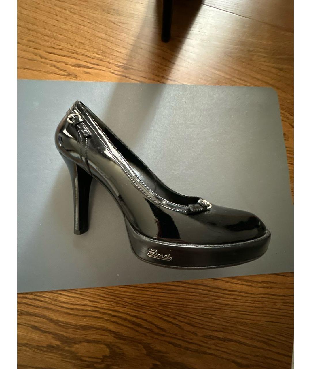 GUCCI Черные кожаные туфли, фото 7