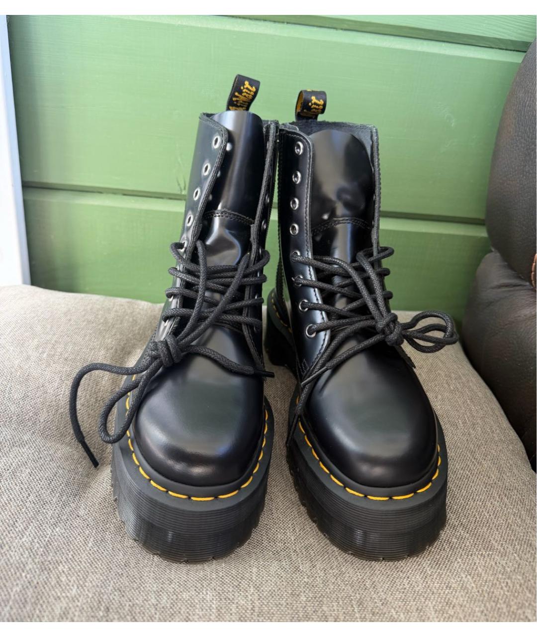 DR. MARTENS Черные кожаные ботинки, фото 2