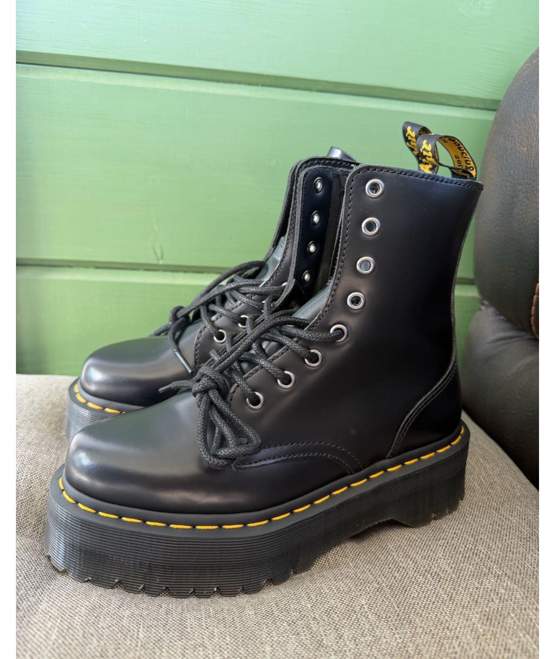 DR. MARTENS Черные кожаные ботинки, фото 5