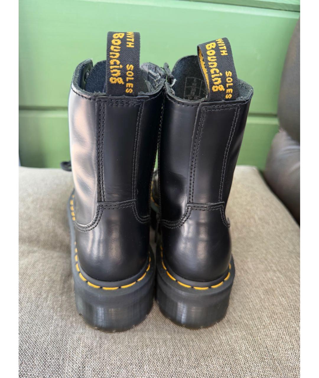 DR. MARTENS Черные кожаные ботинки, фото 4