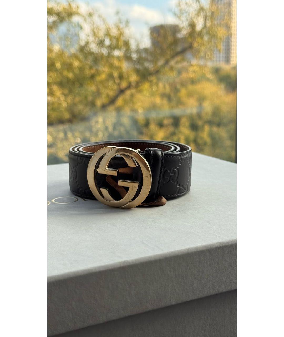 GUCCI Коричневый кожаный ремень, фото 5