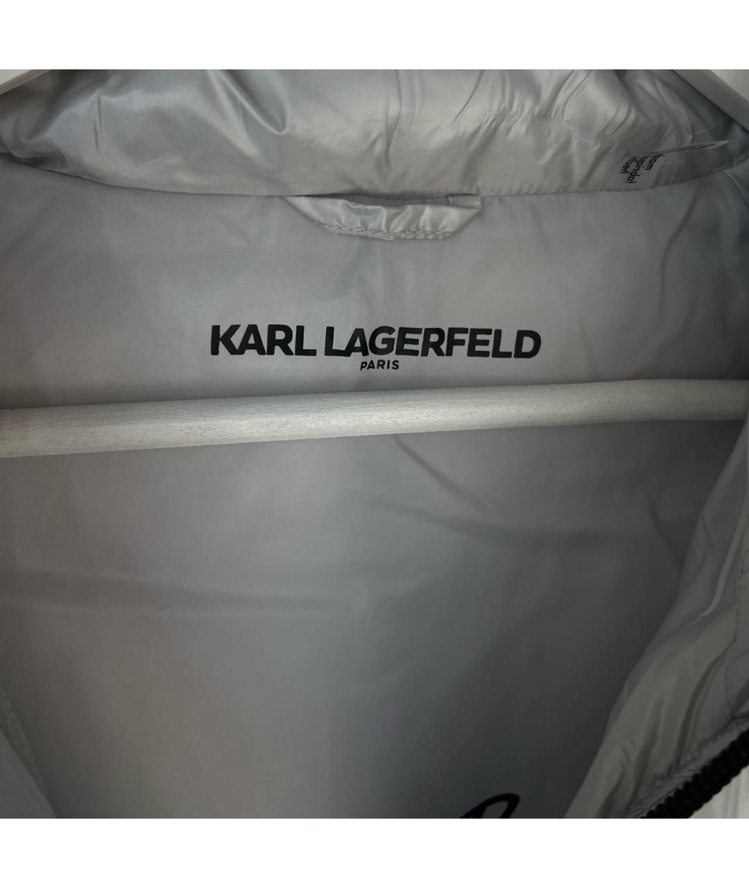 KARL LAGERFELD Серая нейлоновая куртка, фото 3