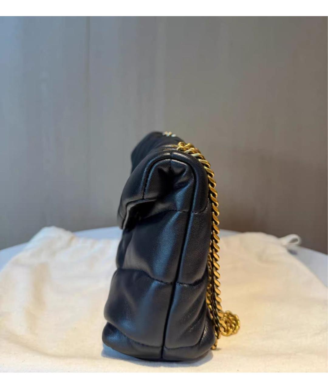 SAINT LAURENT Черная кожаная сумка через плечо, фото 4