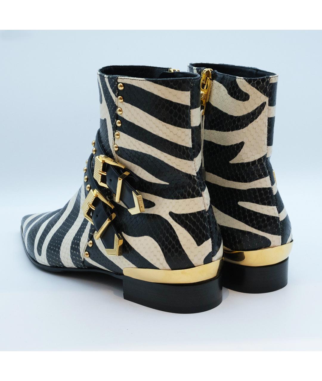VERSACE Черные кожаные полусапоги, фото 6