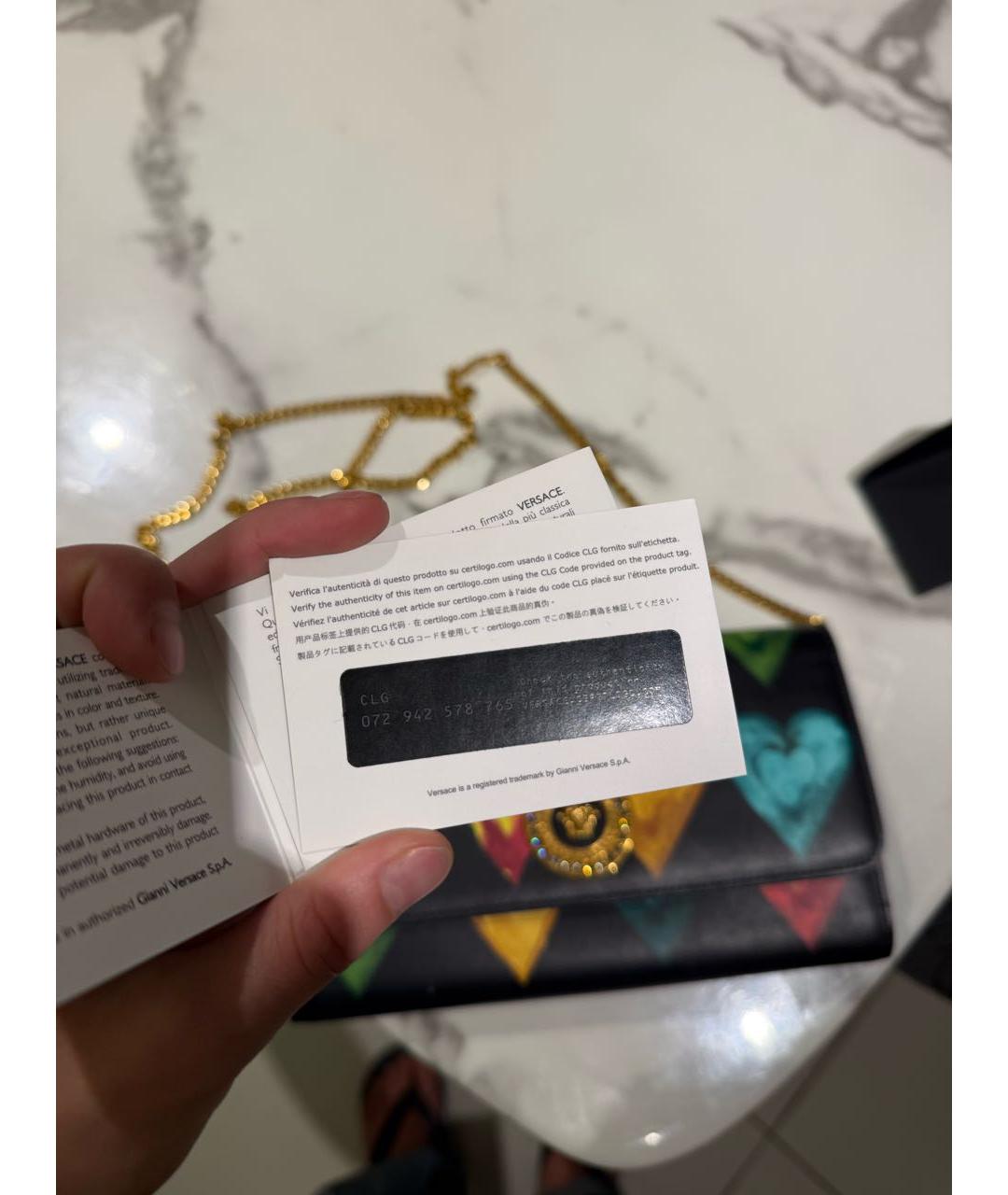 VERSACE Мульти кошелек из кожи аллигатора, фото 6