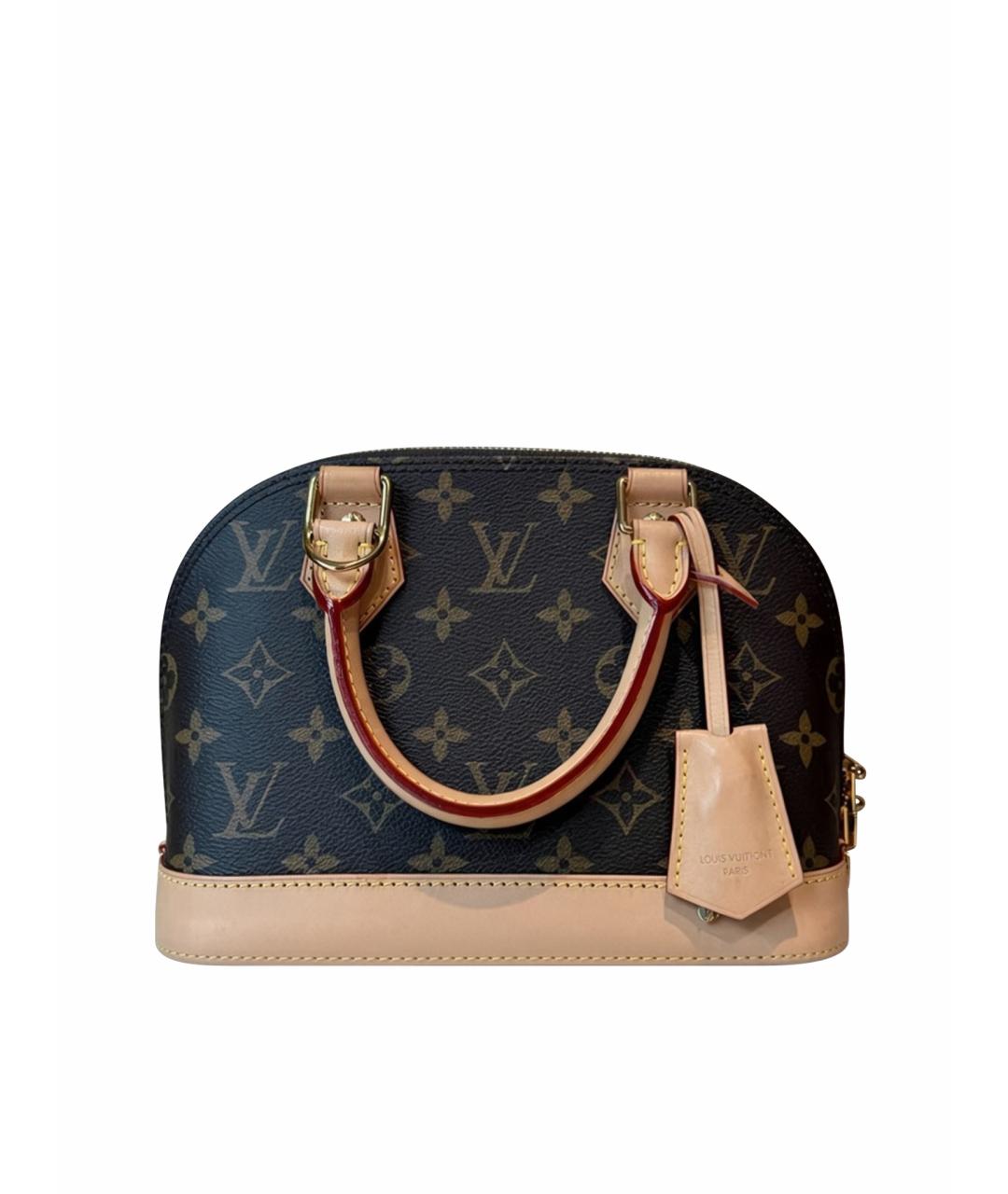 LOUIS VUITTON Коричневая сумка с короткими ручками из канвы, фото 1