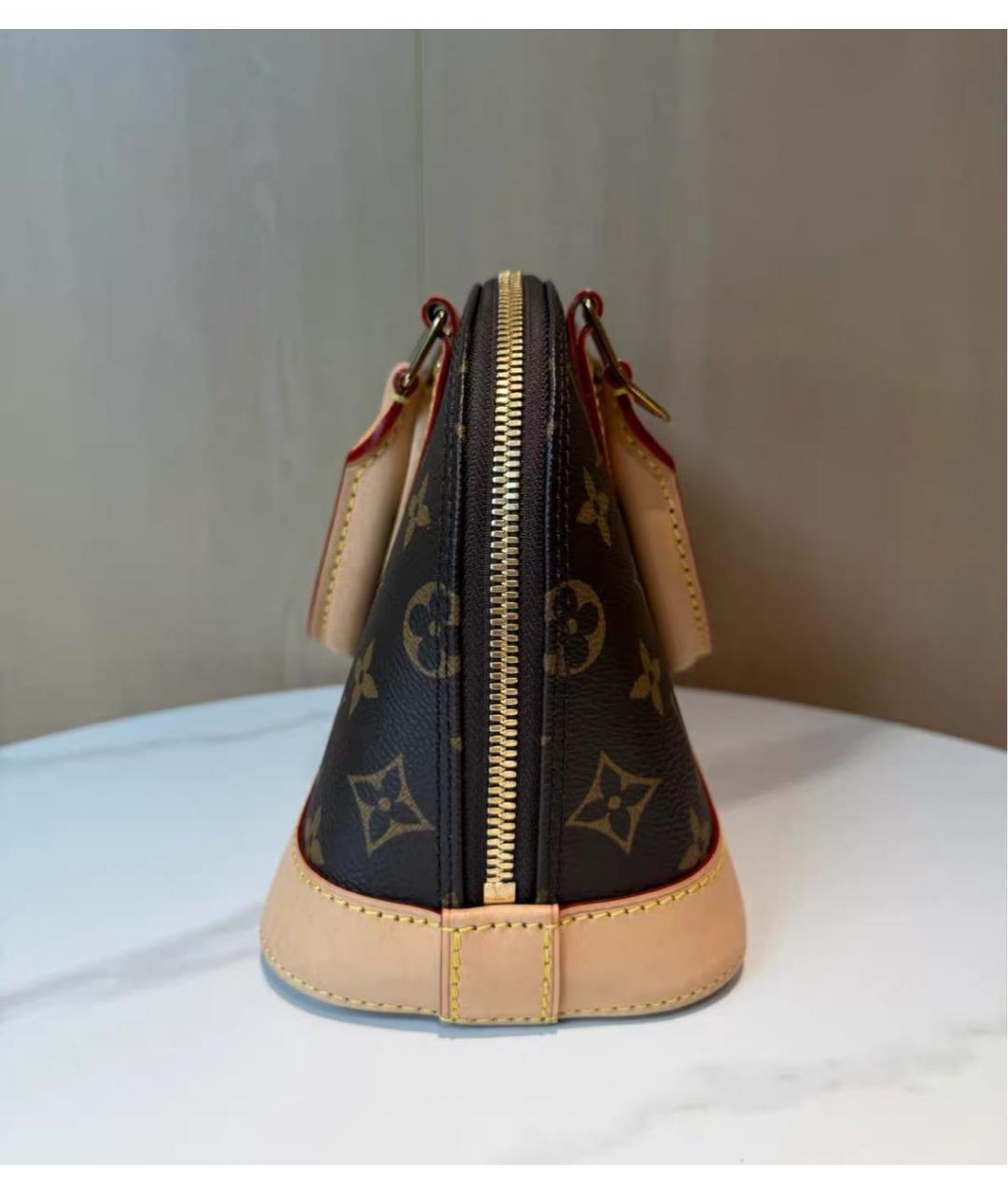 LOUIS VUITTON Коричневая сумка с короткими ручками из канвы, фото 3