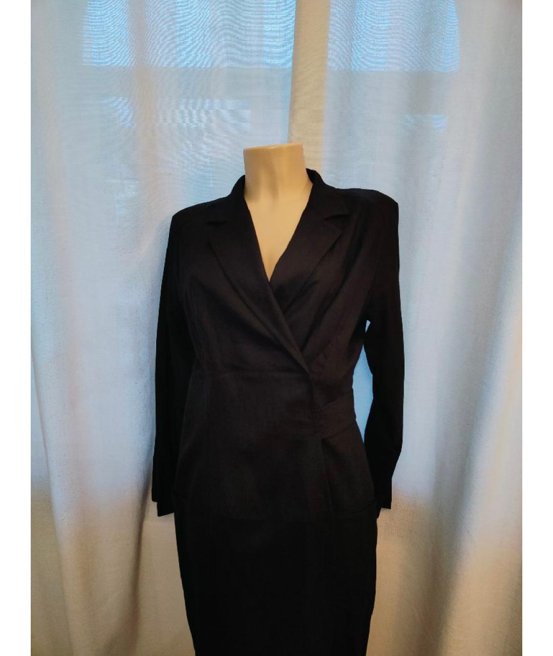MAX MARA Антрацитовое шерстяное платье, фото 2