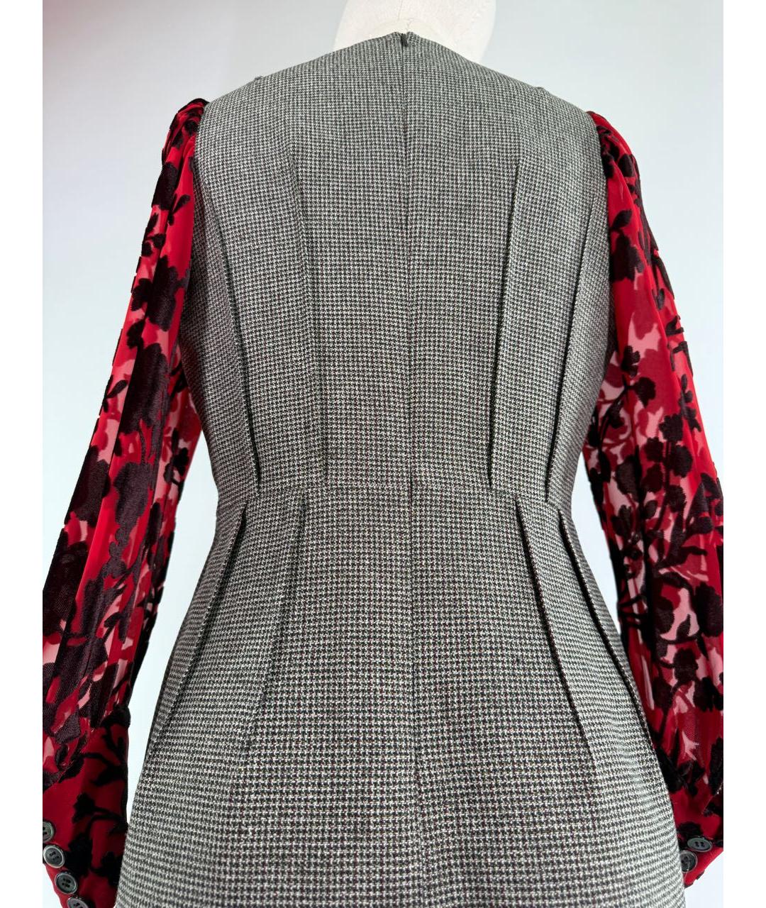 COMME DES GARÇONS Мульти шерстяное повседневное платье, фото 4