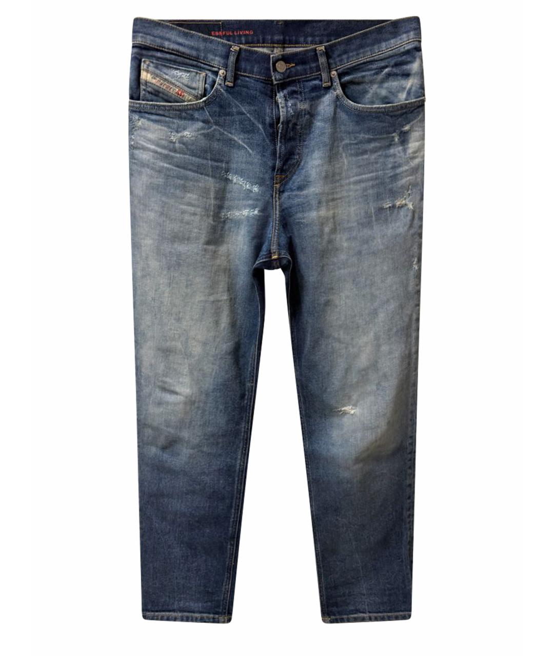DIESEL Синие хлопковые джинсы скинни, фото 1
