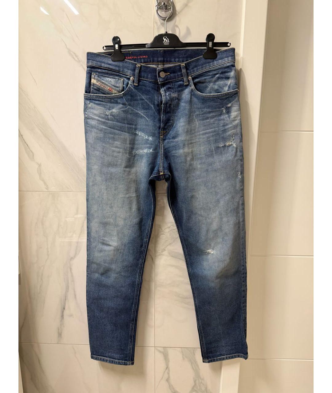 DIESEL Синие хлопковые джинсы скинни, фото 9