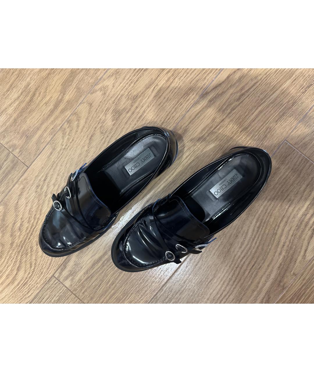 JIMMY CHOO Черные кожаные лоферы, фото 7