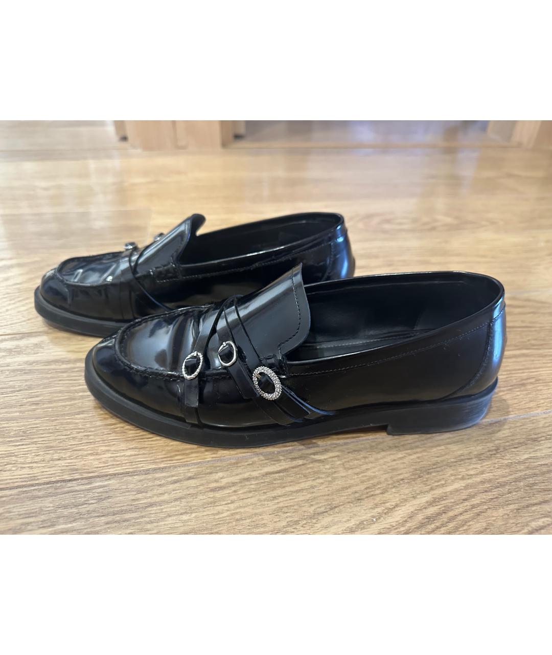JIMMY CHOO Черные кожаные лоферы, фото 6