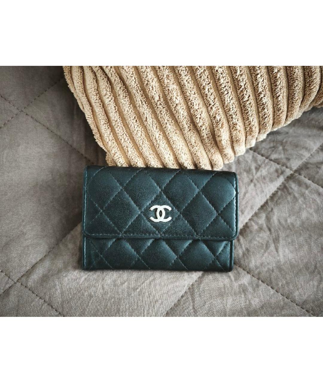 CHANEL Черный кожаный кардхолдер, фото 3