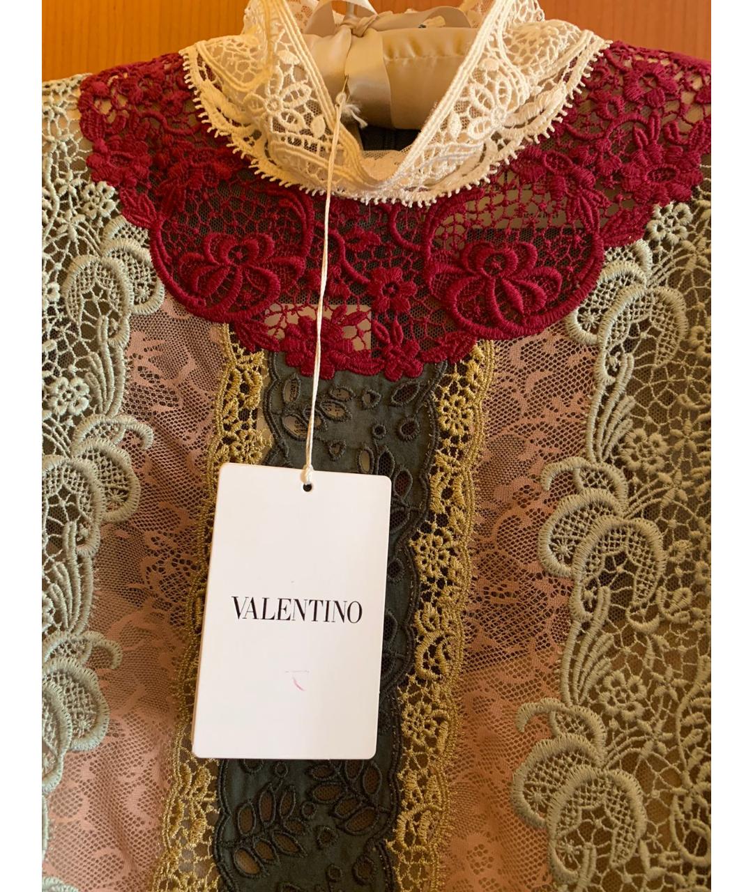 VALENTINO Мульти кружевное коктейльное платье, фото 3