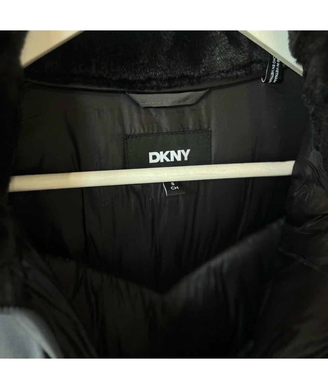 DKNY Серый полиэстеровый пуховик, фото 3