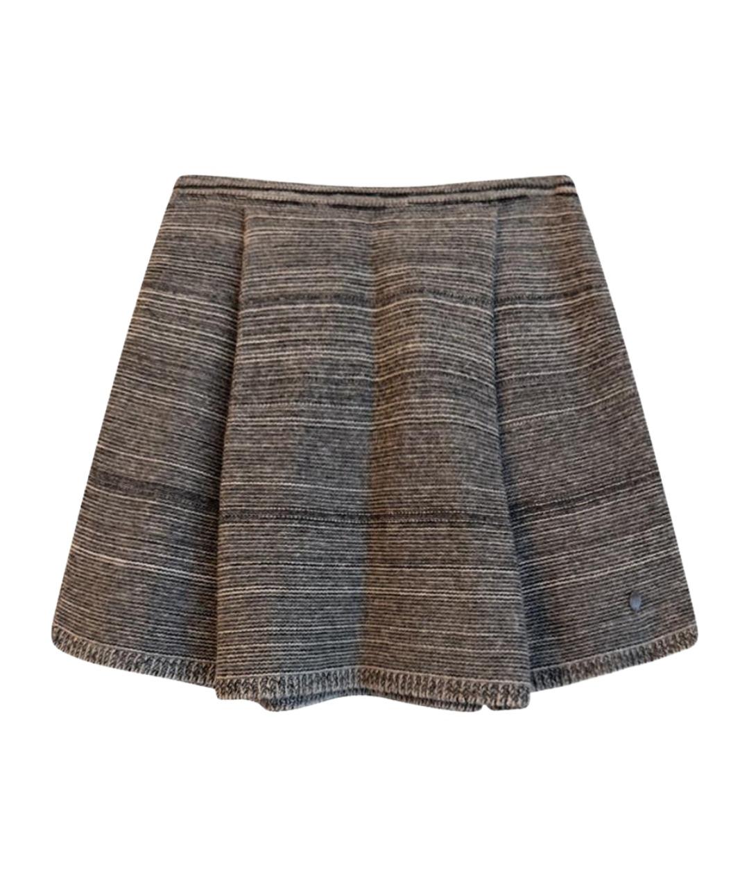 CHRISTIAN DIOR Серая вискозная юбка, фото 1