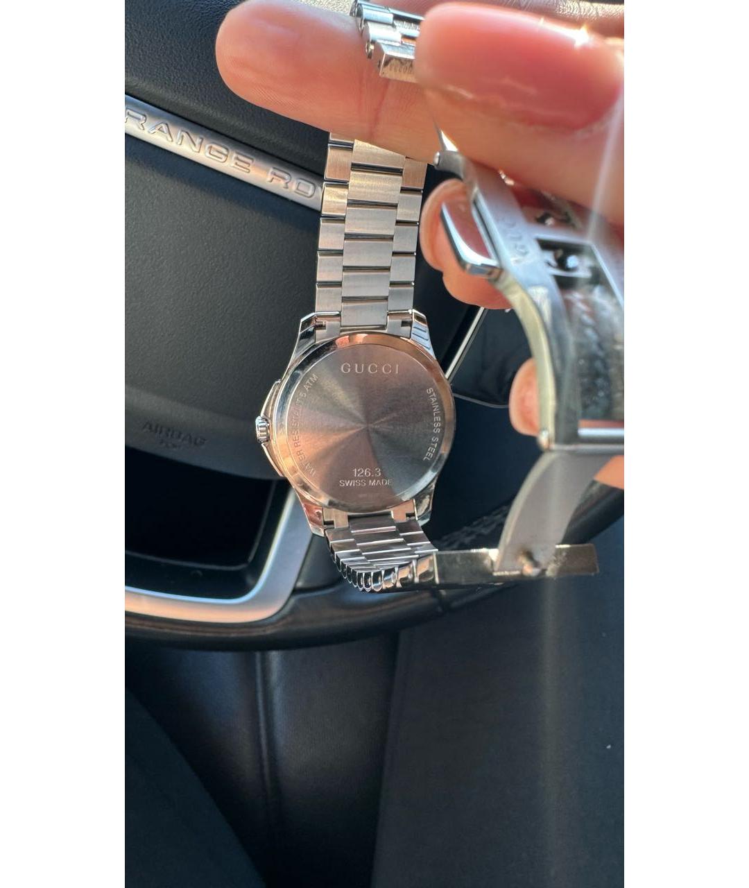 GUCCI Серебряные часы, фото 3