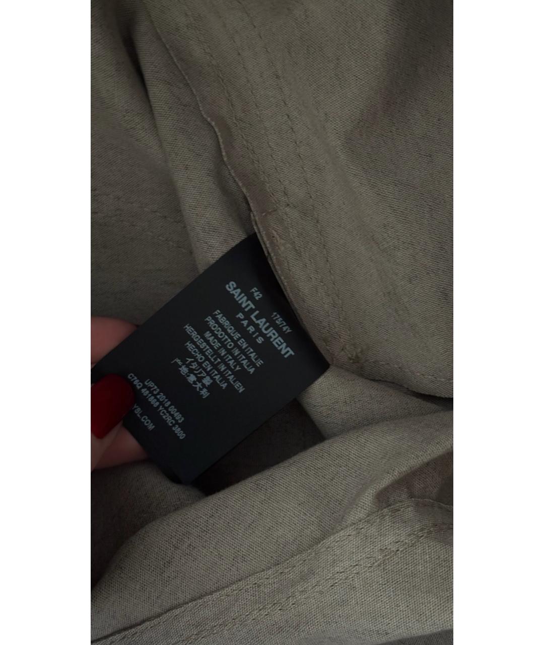 SAINT LAURENT Золотые прямые джинсы, фото 5
