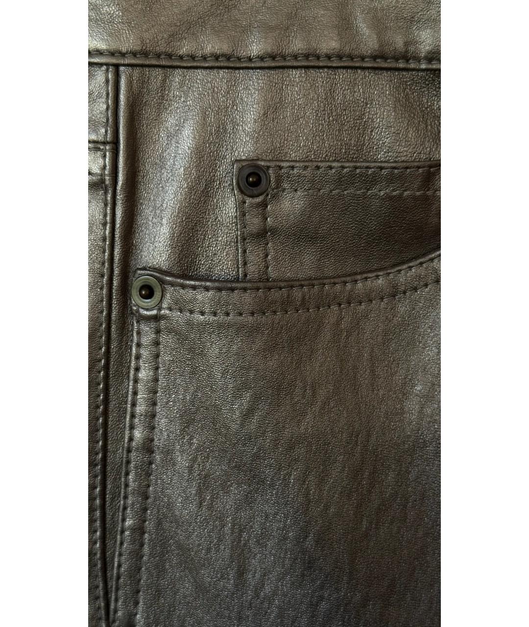 SAINT LAURENT Золотые прямые джинсы, фото 2