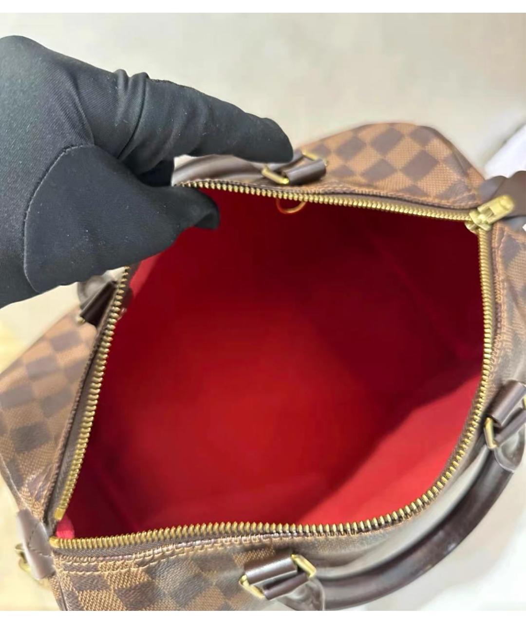 LOUIS VUITTON Коричневая сумка с короткими ручками из канвы, фото 7
