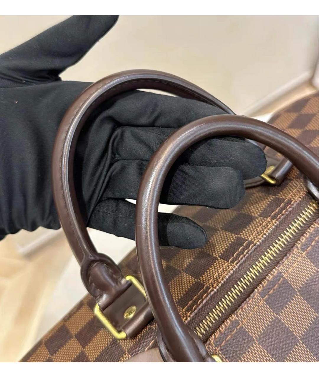 LOUIS VUITTON Коричневая сумка с короткими ручками из канвы, фото 5
