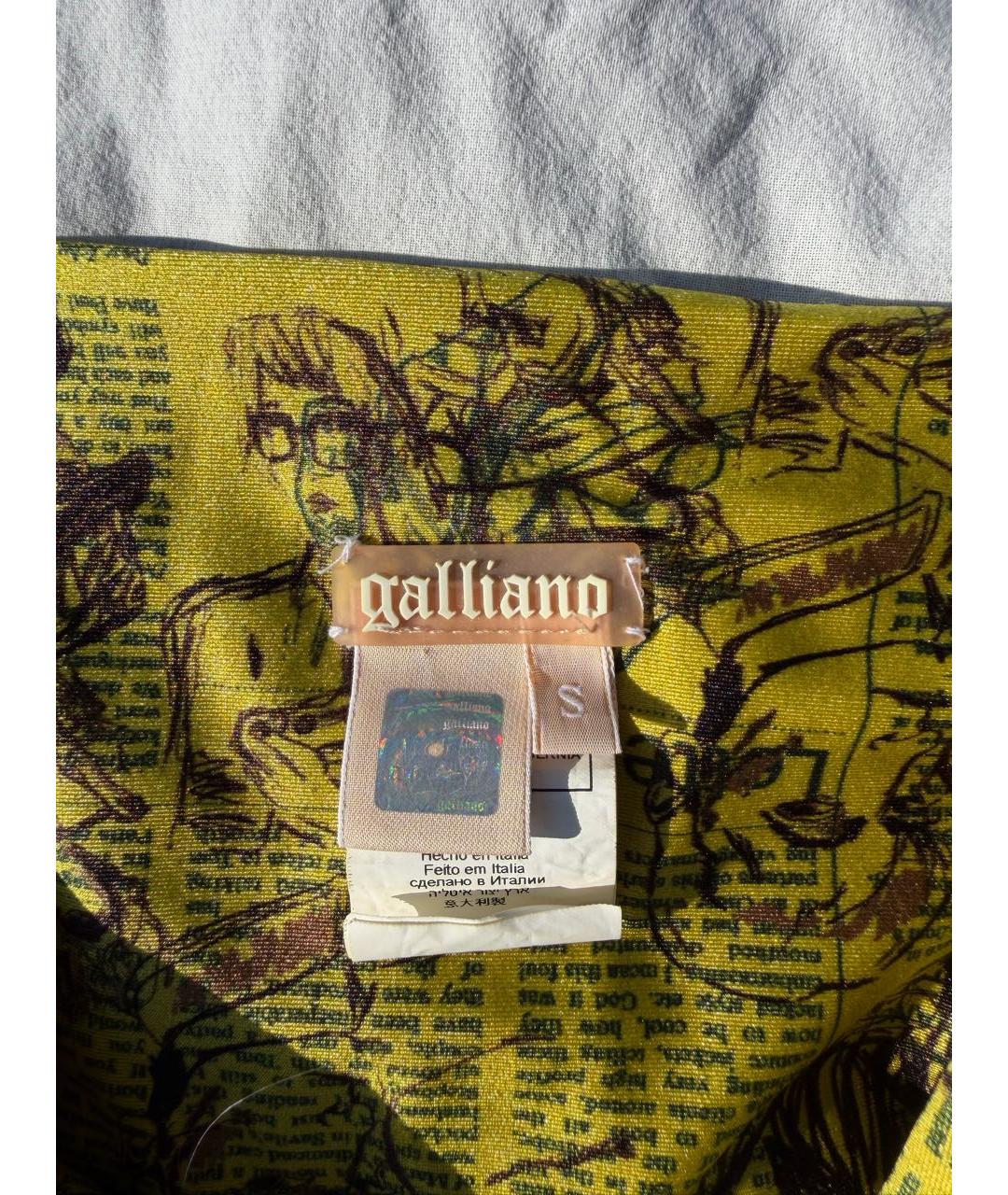 JOHN GALLIANO Желтая майка, фото 4