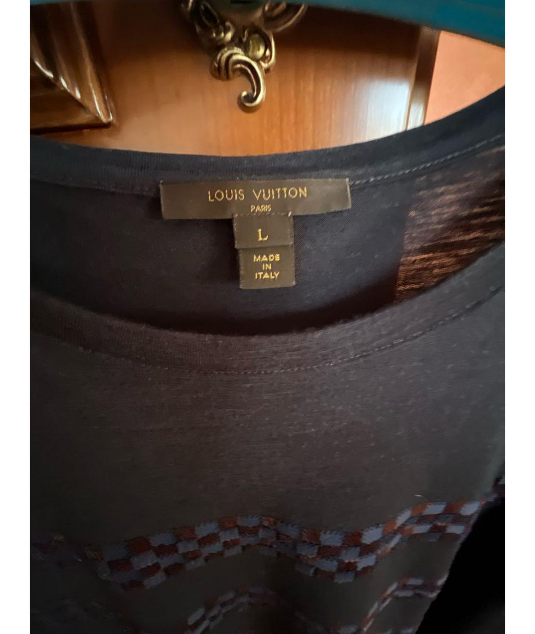 LOUIS VUITTON Темно-синий шерстяной джемпер / свитер, фото 3