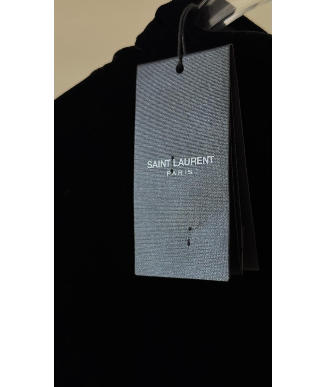 SAINT LAURENT Черное бархатное вечернее платье, фото 3