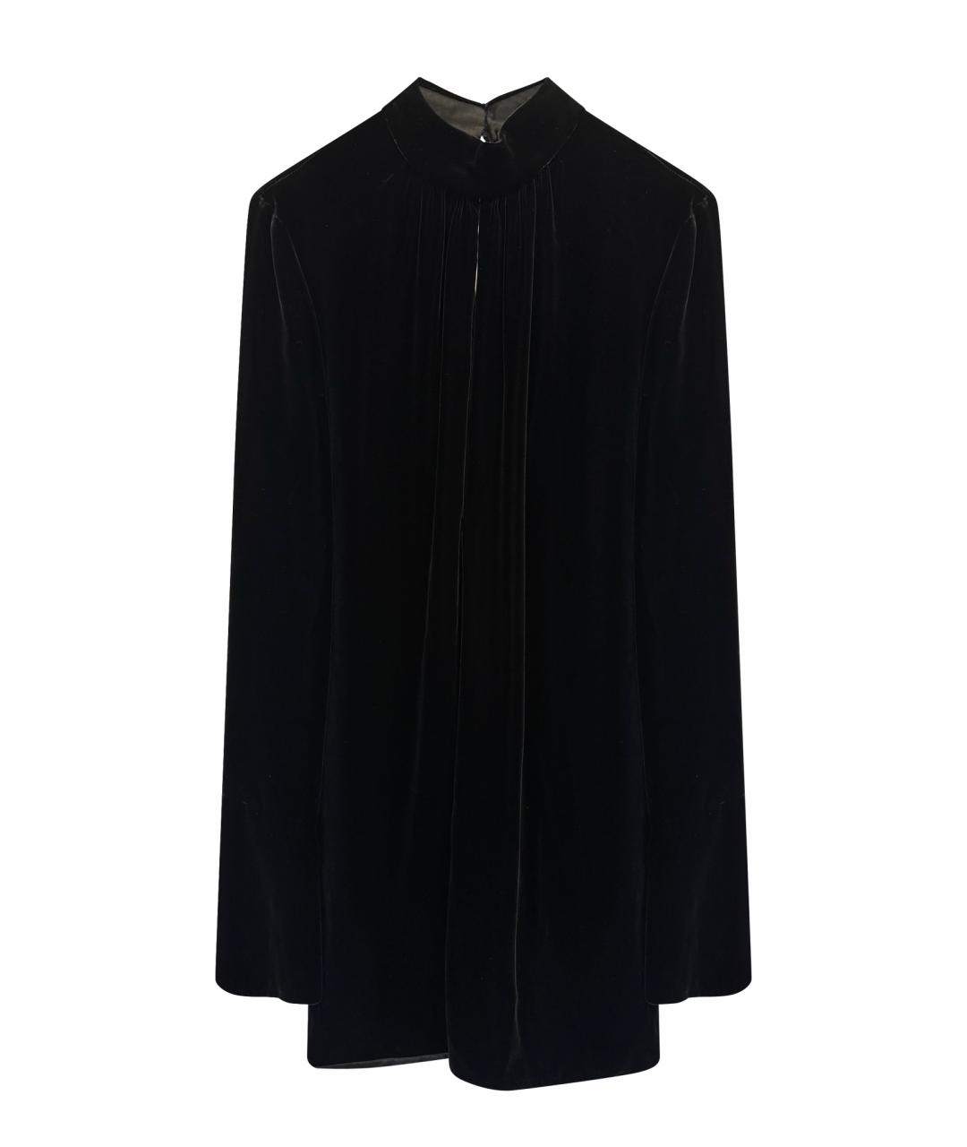 SAINT LAURENT Черное бархатное вечернее платье, фото 1