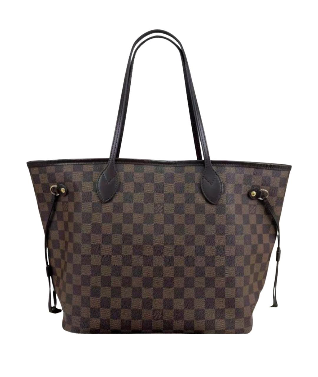 LOUIS VUITTON Коричневая кожаная сумка тоут, фото 1