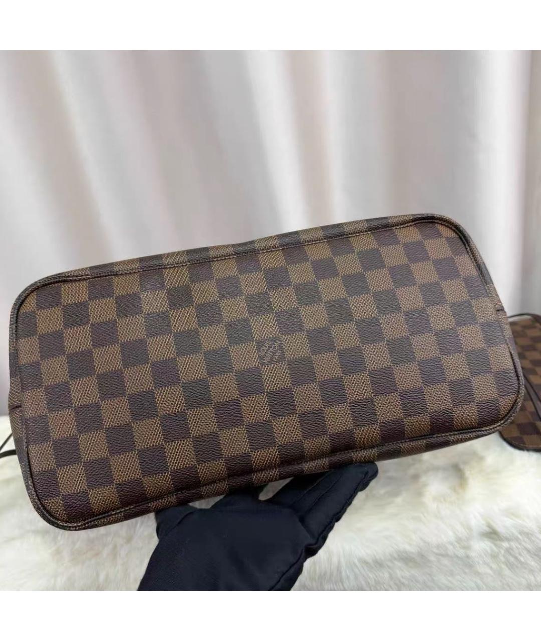 LOUIS VUITTON Коричневая кожаная сумка тоут, фото 5