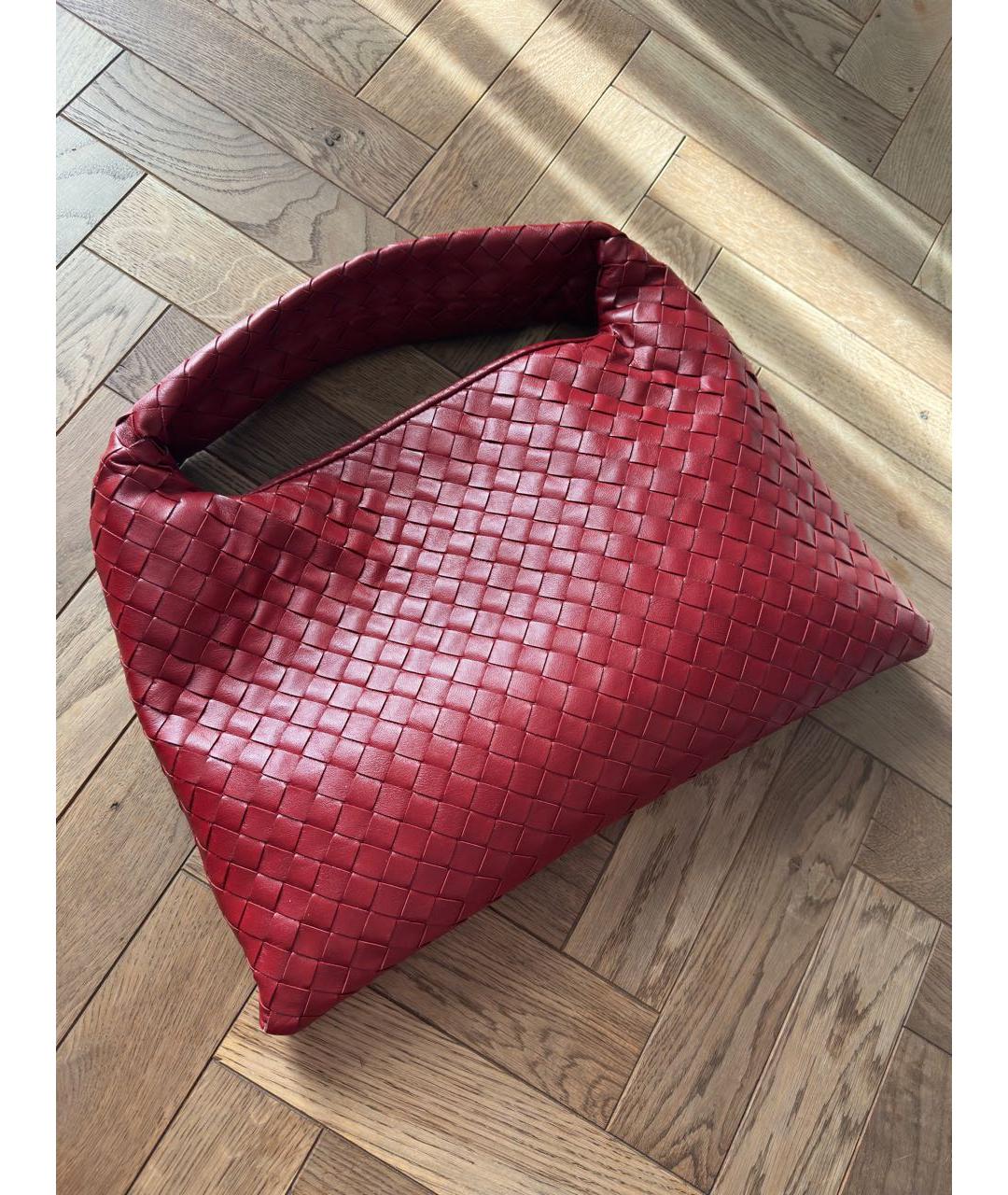BOTTEGA VENETA Бордовая кожаная сумка тоут, фото 2