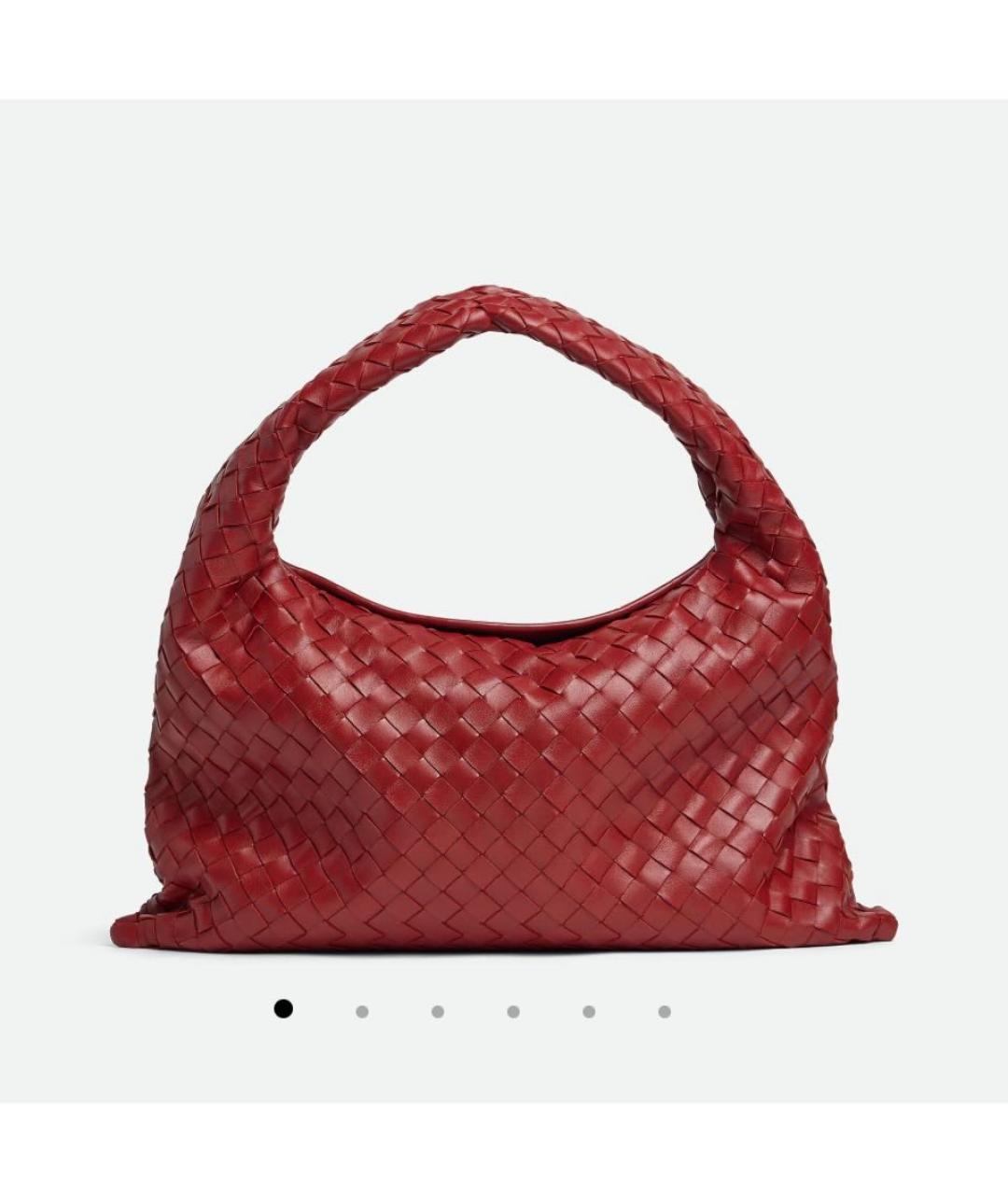 BOTTEGA VENETA Бордовая кожаная сумка тоут, фото 6