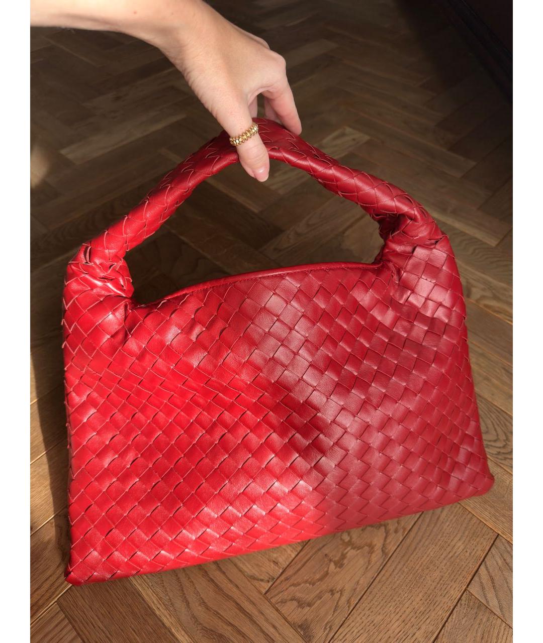 BOTTEGA VENETA Бордовая кожаная сумка тоут, фото 3